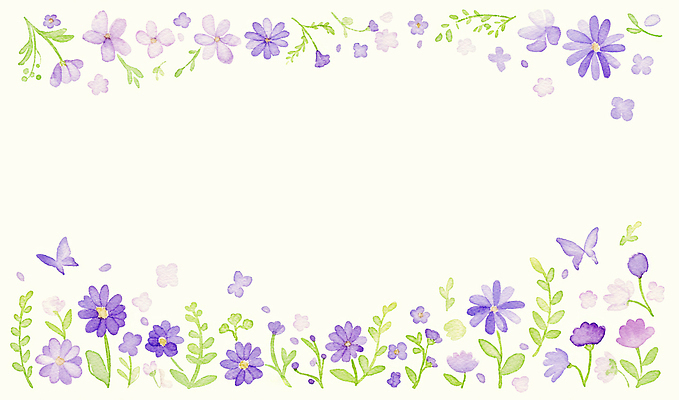 JPG 식물 디자인 꽃 예술 백그라운드 일러스트 자연 나뭇잎 문구용품 수채화 장식 보라색 봄 들꽃 그림 인쇄물 카피스페이스 국내일러스트 AI일러스트 AI콘텐츠 계절 컬러 잎 공백 오브젝트 생태계 파일형식