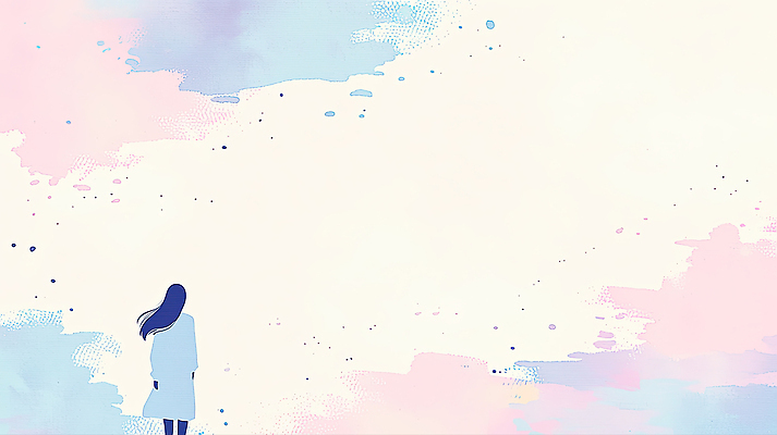 JPG 여자 실루엣 예술 컬러 백그라운드 생각 일러스트 하늘 풍경 감상 꿈 표현 신비 그림 파스텔 뷰티풀 창의력 혼자 국내일러스트 AI일러스트 AI콘텐츠 컨셉 학용품 촬영기법 사람 파일형식