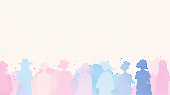 JPG 모양 헤어스타일 디자인 실루엣 분홍색 컬러 백그라운드 일러스트 추상 사람 여러명 파란색 다양 표현 구출 그림 장면 국내일러스트 AI일러스트 AI콘텐츠 다수 무늬 촬영기법 도움 파일형식