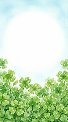 JPG 식물 감정 백그라운드 일러스트 자연 하늘 생명 수채화 풍경 잔디 일상 초록색 여름 파란색 햇빛 공간 에너지 네잎클로버 클로버 크기 주말 국내일러스트 AI일러스트 AI콘텐츠 계절 컬러 라이프 태양 생태계 파일형식