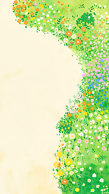 JPG 식물 계절 꽃잎 꽃 컬러 꽃밭 일러스트 자연 생명 풍경 초록색 여름 햇빛 환경 정원 들꽃 성장 생태계 만개 뷰티풀 국내일러스트 AI일러스트 AI콘텐츠 태양 파일형식