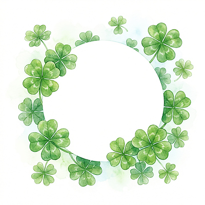 JPG 식물 디자인 예술 백그라운드 잎 일러스트 자연 수채화 프레임 초원 그래픽 장식 초록색 여름 사각형 원형 클로버 국내일러스트 AI일러스트 AI콘텐츠 도형 계절 컬러 생태계 파일형식