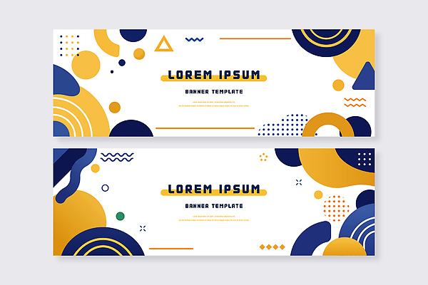 모양 템플릿 디자인 배너 배너템플릿 컬러 백그라운드 패턴 그래픽 파란색 노란색 원형 삼각형 모던 AI파일 도형 무늬 파일형식 벡터