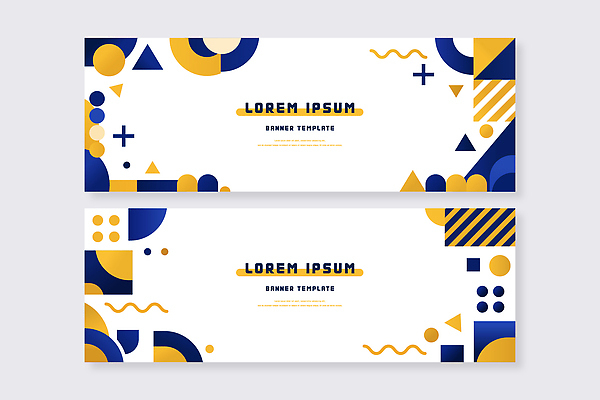 도형 템플릿 디자인 배너 배너템플릿 컬러 백그라운드 패턴 곡선 그래픽 파란색 노란색 크기 직선 조화 스타일 AI파일 선 무늬 파일형식 벡터
