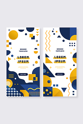 도형 템플릿 디자인 배너템플릿 컬러 백그라운드 패턴 추상 그래픽 장식 사각형 원형 삼각형 크기 배열 AI파일 배너 무늬 파일형식 벡터