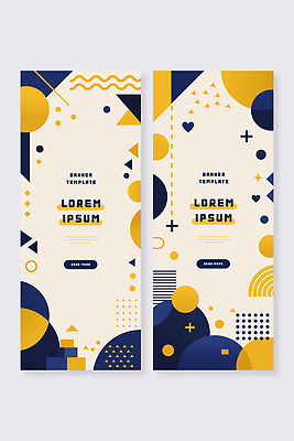 도형 템플릿 디자인 배너 배너템플릿 컬러 패턴 그래픽 파란색 노란색 사각형 정보 원형 레이아웃 웹디자인 스타일 AI파일 무늬 파일형식 벡터