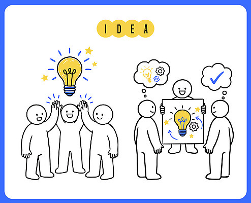 다수 컨셉 비즈니스 말하기 사람 파일형식 벡터 아이디어 협력 여러명 그룹 대화 상징 상상 창의성 소통 문제해결 회의 브레인스토밍 계획 생각 작업 창조 토론 모션 AI파일 국내일러스트 일러스트