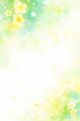 JPG 식물 디자인 꽃 예술 컬러 백그라운드 패턴 일러스트 자연 수채화 밝음 연두색 노란색 봄 화사함 뷰티풀 국내일러스트 AI일러스트 AI콘텐츠 계절 컨셉 무늬 초록색 생태계 파일형식