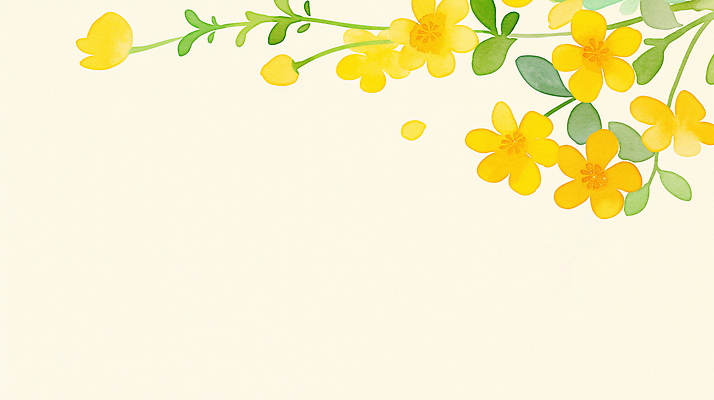 JPG 식물 디자인 꽃 예술 컬러 백그라운드 잎 일러스트 자연 수채화 그래픽 장식 초록색 여름 노란색 스크린 용수철 뷰티풀 Decoration 국내일러스트 AI일러스트 AI콘텐츠 계절 생태계 파일형식