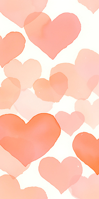 JPG 모양 디자인 분홍색 컬러 백그라운드 패턴 일러스트 수채화 사랑 그래픽 장식 하트 표현 그림 부드러움 겹침 색감 국내일러스트 AI일러스트 AI콘텐츠 감정 무늬 감각 파일형식