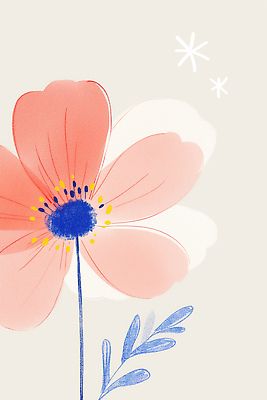 JPG 식물 디자인 꽃 분홍색 컬러 백그라운드 꽃밭 일러스트 자연 생명 미술 장식 색칠 원형 그림 장면 생동감 국내일러스트 AI일러스트 AI콘텐츠 도형 문화예술 생태계 파일형식