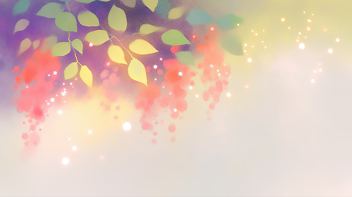 JPG 디자인 꽃 컬러 백그라운드 잎 일러스트 자연 빨간색 빛 노란색 보라색 축제 그림 화사함 채색 뷰티풀 환상 국내일러스트 AI일러스트 AI콘텐츠 식물 컨셉 미술 생태계 파일형식