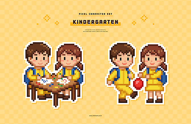 캐릭터 어린이 컬러 일러스트 모션 놀이 탁자 대화 웃음 친구 장난감 소풍 유치원 유치원생 색칠 즐거움 그림 풍선 픽셀 국내일러스트 AI파일 교육 감정 가구 관계 표정 말하기 사람 야외활동 파일형식 벡터