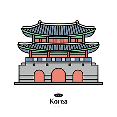 나무 전통 디자인 건축 문화 예술 벽 상징 한국건축 일러스트 지붕 한국 기와 풍경 건물 문 공간 역사 구출 광화문 랜드마크 국내일러스트 AI파일 식물 건축물 아시아 도움 파일형식 벡터