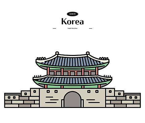 한국문화 전통 건축물 디자인 예술 벽 여행 일러스트 유적지 지붕 한국 풍경 문 성 역사 전통의상 그림 방문 기념물 광화문 랜드마크 뷰티풀 국내일러스트 AI파일 동양문화 건축 아시아 고건축 파일형식 벡터