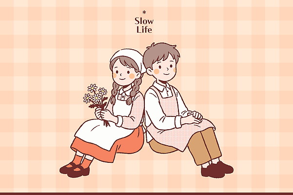 손 꽃 행복 일러스트 가족 함께함 따뜻함 웃음 사람 앉기 두명 일상 친구 소풍 노을 정원 소중 순간 국내일러스트 AI파일 자연요소 식물 감정 컨셉 관계 모션 표정 라이프 신체부위 야외활동 파일형식 벡터