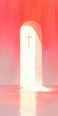 JPG 기독교 종교 예술 상징 백그라운드 십자가 일러스트 빛 문 희망 공간 오픈 예수 영혼 신비 그림 천국 국내일러스트 AI일러스트 AI콘텐츠 감정 컨셉 신_종교 파일형식