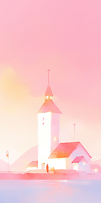 자연요소 건축물 종교 컬러 컨셉 노을 탑 야간 생태계 파일형식 AI콘텐츠 교회 일몰 언덕 빛 흰색 풍경 건물 종탑 저녁 자연 산 도시 기도 시간 하늘 평화 백그라운드 조명 국내일러스트 일러스트 JPG 기독교 AI일러스트