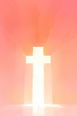 JPG 기독교 종교 백그라운드 십자가 일러스트 출입구 여러명 빛 평화 맑음 희망 공간 기도 마음 분위기 명상 예배 설교 숭배 국내일러스트 AI일러스트 AI콘텐츠 감정 다수 컨셉 날씨 사람 파일형식