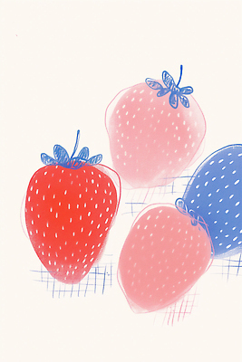 농업 과일 생태계 파일형식 AI콘텐츠 딸기 빨간딸기 그림 식물 컬러 백그라운드 디자인 농장 자연 건강 신선 소비 시장 예술 국내일러스트 일러스트 JPG AI일러스트