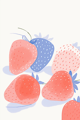 JPG 모양 접시 음식 컬러 과일 일러스트 자연 딸기 디저트 건강 일상 여름 농작물 농사 다양 신선 시장 맛 크기 국내일러스트 AI일러스트 AI콘텐츠 식기 계절 다수 컨셉 농업 라이프 생태계 파일형식