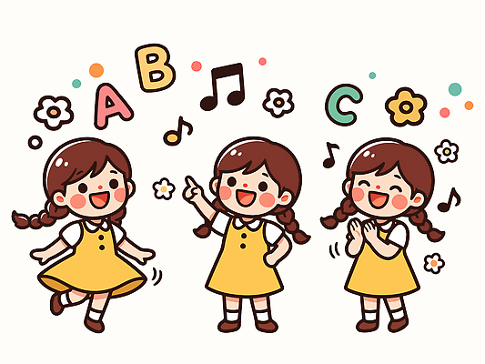 문자 캐릭터 꽃 어린이 음악 일러스트 노래 모션 놀이 영어교육 웃음 손짓 학습 유치원 표현 춤 즐거움 그림 장면 창의력 국내일러스트 AI파일 식물 영어 교육 감정 문화예술 표정 사람 파일형식 벡터