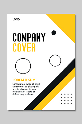 도형 템플릿 표지디자인 디자인 표지 북커버 회사 텍스트 그래픽 노란색 검은색 커버 원형 직선 비율 단순화된 대칭 평면 이미지템플릿 AI파일 선 컬러 비즈니스 파일형식 벡터