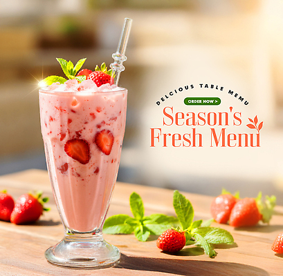 PSD 편집이미지 음료 장신구 탁자 딸기 디저트 잔 여름 햇빛 주방 카페 소비 시원함 민트 메뉴 레시피 딸기우유 제철음식 식기 계절 음식 가구 과일 태양 상점 우유 허브 제철 파일형식