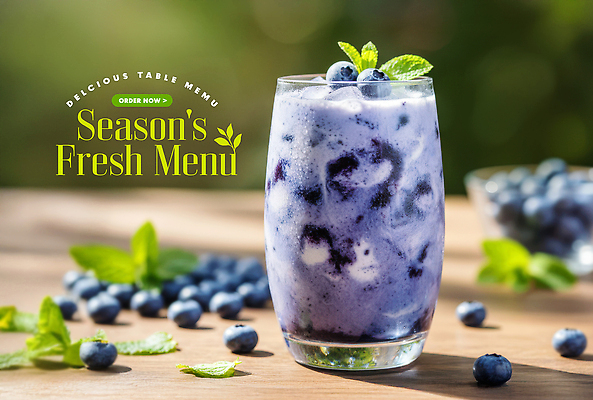 PSD 편집이미지 음료 음식 재료 탁자 디저트 잔 여름 식사 카페 신선 맛 민트 블루베리 주말 제철 제철음식 블루베리스무디 식기 계절 가구 컨셉 과일 상점 허브 스무디 파일형식