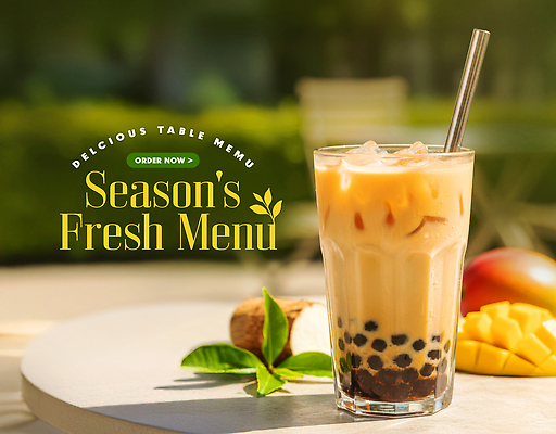 자연요소 식물 계절 음료 음식 가구 컨셉 날씨 상점 열대과일 제철 파일형식 버블티 여름 시원함 카페 과일 허브 휴식 탁자 망고 바람 식사 야외 PSD 제철음식 편집이미지