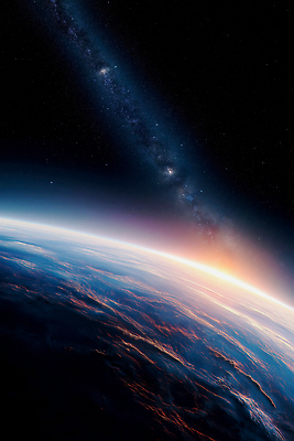 JPG 편집이미지 별 지구 컬러 자연 하늘 빛 태양 우주 경계 천문학 이미지편집 AI컴퓨터그래픽 AI콘텐츠 자연요소 교육 생태계 파일형식