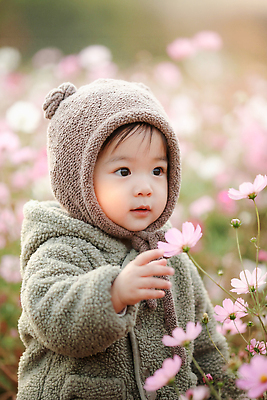 식물 계절 꽃 컬러 컨셉 표정 사람 태양 생태계 파일형식 AI포토 어린이 꽃밭 분홍색 오후 햇빛 자연 웃음 귀여움 모션 풍경 편집이미지 JPG 봄 아기 의료성형뷰티 AI인물포토 AI콘텐츠