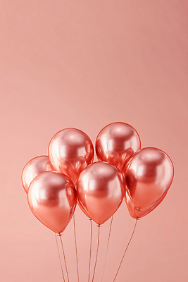 JPG 편집이미지 기념일 분홍색 컬러 백그라운드 이벤트 장식 반짝임 파티 모임 생일 심플 풍선 로즈골드 이미지편집 AI컴퓨터그래픽 AI콘텐츠 모션 파일형식