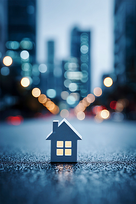 JPG 모델 편집이미지 야경 조명 거리 주택 건물 빛 도시 저녁 대도시 편집실사 AI컴퓨터그래픽 AI콘텐츠 건축물 풍경 밤 야간 CG 파일형식