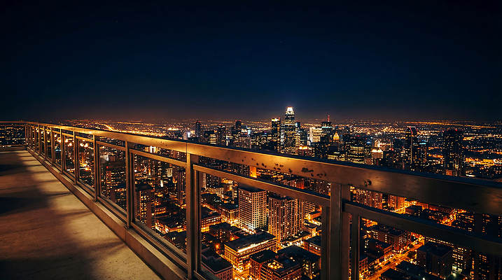 건축물 풍경 빌딩 파티 도시 야간 CG 파일형식 탑뷰 풍경_경치 AI콘텐츠 고층빌딩 난간 야경 빛 하늘 건물 조명 전경 대도시 편집실사 편집이미지 JPG 루프탑 AI컴퓨터그래픽