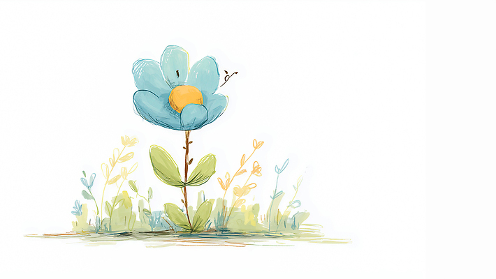 JPG 식물 손 디자인 꽃 컬러 잎 일러스트 자연 생명 생물 그래픽 파란색 노란색 환경 성장 그림 심플 국내일러스트 AI일러스트 AI콘텐츠 신체부위 생태계 파일형식