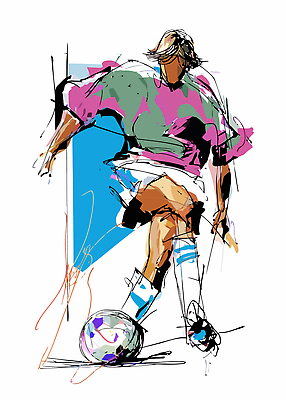 디자인 옷 남자 스포츠 포즈 백그라운드 신발 일러스트 반바지 공 운동선수 운동 축구 킥 스케치 골대 준비 그림 역동적 규칙 긴팔티셔츠 국내일러스트 AI파일 컨셉 티셔츠 바지 모션 건강 미술 사람 구기 파일형식 벡터