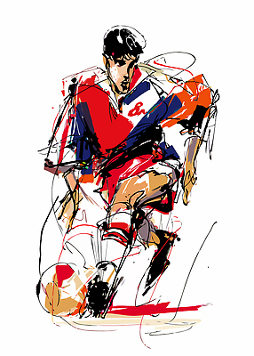 남자 스포츠 포즈 유니폼 일러스트 공 모션 발 협력 운동선수 경기 빨간색 파란색 축구 경기장 에너지 스케치 집중 즐거움 역동적 순간 국내일러스트 AI파일 옷 감정 컬러 컨셉 스포츠시설 미술 사람 신체부위 구기 파일형식 벡터