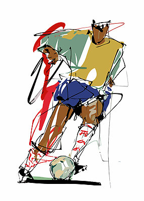 남자 예술 스포츠 포즈 유니폼 일러스트 공 모션 운동선수 경기 파란색 운동 노란색 축구 킥 스케치 준비 그림 역동적 드로잉 창작 국내일러스트 AI파일 옷 컬러 컨셉 건강 미술 사람 구기 파일형식 벡터