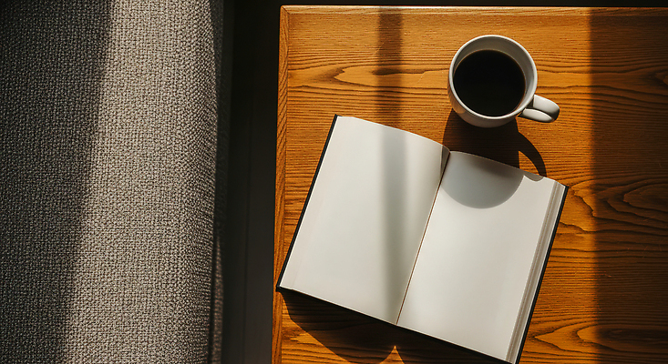 JPG 나무 편집이미지 커피 음료 생각 탁자 아침 책 컵 독서 햇빛 공간 주말 조용 사색 차분 편집실사 AI포토 AI콘텐츠 주간 식물 식기 가구 컨셉 태양 CG 파일형식