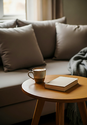 JPG 편집이미지 커피 음료 거실 창문 탁자 휴식 조명 실내 책 빛 소파 공간 카페 편안함 읽기 편집실사 AI포토 AI콘텐츠 가구 컨셉 의자 모션 내부 상점 감각 CG 파일형식