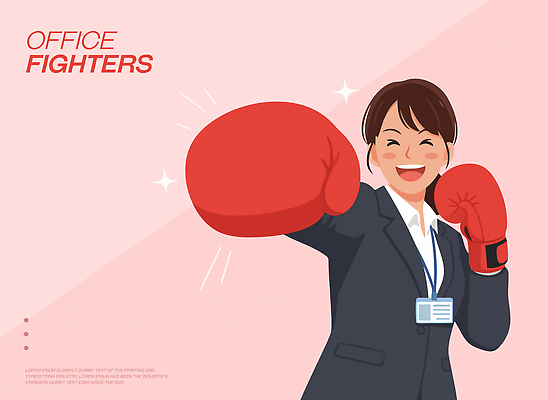 여자 감정 장갑 일러스트 모션 스트레스 직장 실내 건강 웃음 사람 사무실 운동 헬스 권투 활발 작업 유머 전문직 동료 즐거움 국내일러스트 AI파일 직업 잡화 컨셉 회사 비즈니스 관계 표정 내부 격투기 파일형식 벡터