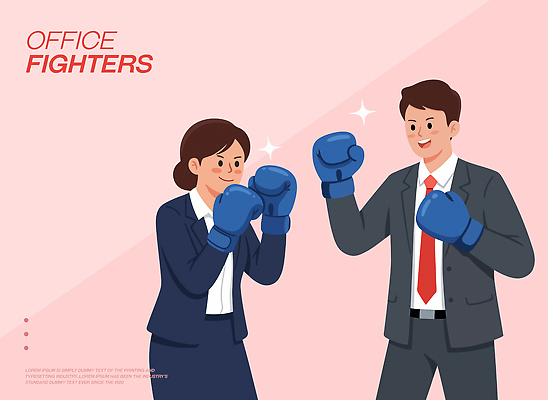 여자 남자 스포츠 포즈 장갑 일러스트 비즈니스 관계 모션 협력 직장 웃음 일상 사무실 운동 경쟁 권투 상품 연습 동료 즐거움 국내일러스트 AI파일 잡화 감정 컨셉 회사 표정 건강 사람 라이프 격투기 파일형식 벡터