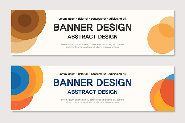 템플릿 디자인 배너 배너템플릿 컬러 추상 형상 그래픽 파란색 갈색 주황색 원형 배열 모던 조합 AI파일 도형 무늬 파일형식 벡터