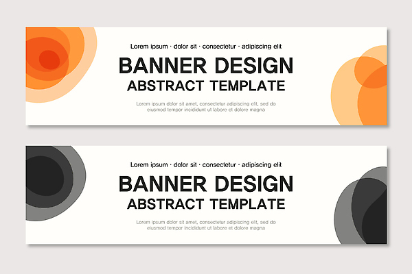 템플릿 디자인 배너 배너템플릿 컬러 백그라운드 패턴 추상 그래픽 디지털 스크린 검은색 주황색 두개 원형 AI파일 도형 2 무늬 파일형식 벡터