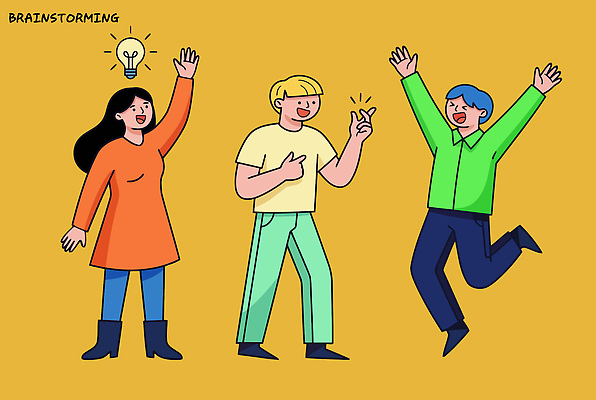 손 행복 백그라운드 생각 일러스트 모션 협력 아이디어 표정 대화 사람 여러명 그룹 분위기 공유 진행 소통 창의성 브레인스토밍 국내일러스트 AI파일 감정 다수 컨셉 말하기 신체부위 파일형식 벡터