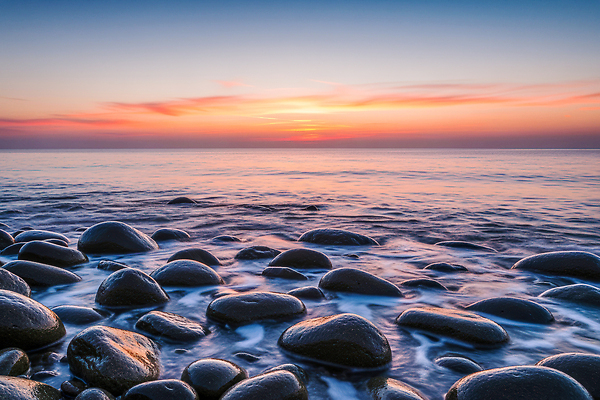 JPG 편집이미지 파도 바다 컬러 자연 하늘 풍경 해변 물 태양 일출 일몰 저녁 풍경화 수평선 편집실사 AI컴퓨터그래픽 AI콘텐츠 자연요소 노을 야간 CG 그림 생태계 파일형식