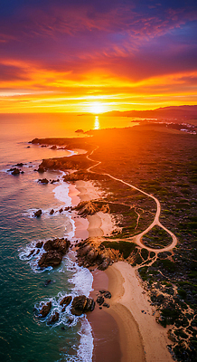 JPG 편집이미지 바다 여행 자연 하늘 풍경 해변 태양 일몰 탐험 수평선 편집실사 AI컴퓨터그래픽 AI콘텐츠 자연요소 노을 CG 생태계 파일형식