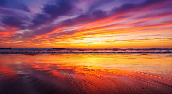JPG 편집이미지 물결 바다 분홍색 자연 하늘 사람 풍경 해변 반사 노을 주황색 일몰 저녁 장면 뷰티풀 편집실사 AI컴퓨터그래픽 AI콘텐츠 자연요소 컬러 야간 CG 생태계 파일형식