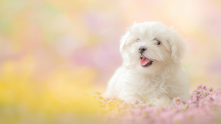 JPG 동물 편집이미지 꽃 행복 감정 꽃밭 자연 표정 웃음 여름 반려동물 귀여움 강아지 편집실사 AI컴퓨터그래픽 AI콘텐츠 식물 계절 컨셉 개 CG 생태계 파일형식